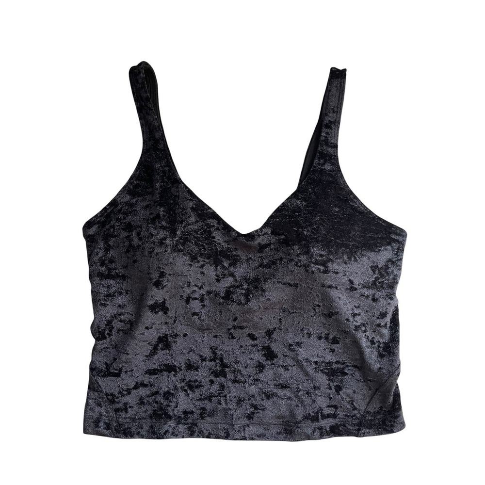 Lululemon Align Tank Black Crushed Velvet *Special Edition* Sz 4